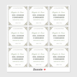 Handgefertigte transparente Kerze aus privater Sam Aufkleber