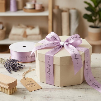 Handgefertigte Verpackung für kleine Unternehmen m Satinband