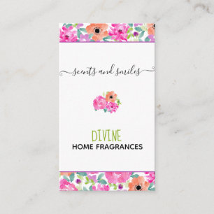 Handgefertigte Wax schmilzt Wasserfarben Vertikal Visitenkarte