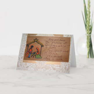 Handgefertigte Weihnachtskarte für Holz und gemisc Feiertagskarte