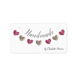 handgefertigte Wolle aus Strickstoff Adressaufkleber