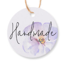 Handgefertigte zarte lavendelblaue Aquarellblume