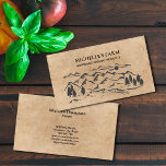 Handgefertigter Bauernhof Rustikaler Vintager Pine Visitenkarte<br><div class="desc">Bergbauernhof Rustikale Vintage Pine Tree Visitenkarten mit Natur,  Wald und Wäldern für Ihre hausgemachten Bio Produkte</div>