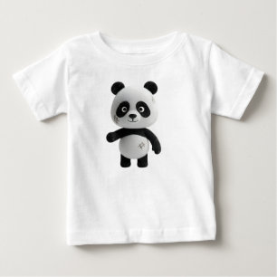 Handgefertigter Filz-Panda im Pappschachtelwald Baby T-shirt