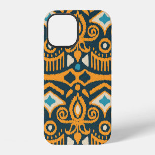 Handgefertigter Ikat-Stoff. Ethnisches nahtloses M iPhone 12 Hülle