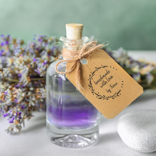 Handgefertigter Lavendel-Herzen-Kranz Permastempel
