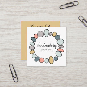 Handgefertigter Schmuck Handgemachte moderne Visit Quadratische Visitenkarte