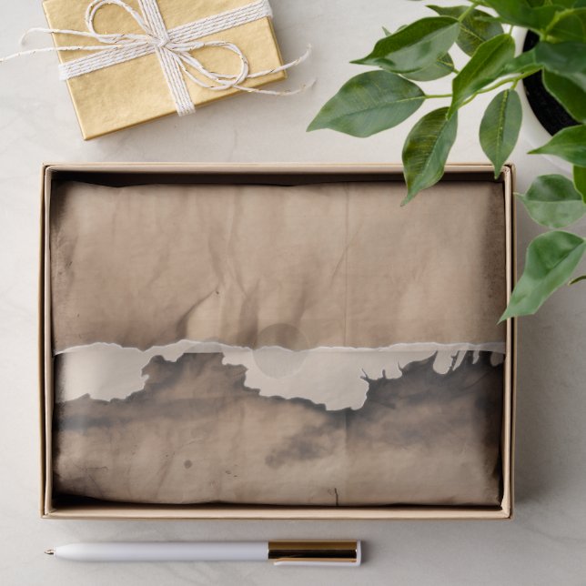 Handgefertigtes, abgenutztes Papier mit verbrannte (Geschenk)