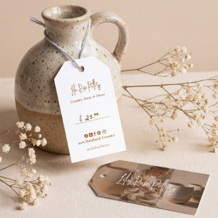 Handgefertigtes Keramikgeschäft Marken-Geschenk- u Geschenkanhänger