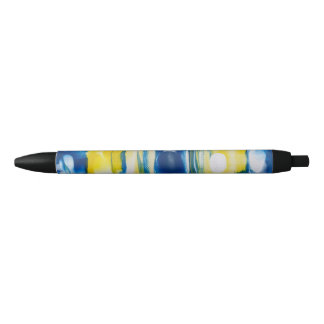 handgefertigtes Kunstwerk/Blau und Gelb  Kugelschreiber