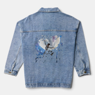 Handgefertigtes Kunstwerk - Tanz mit dem Mond  Jeansjacke
