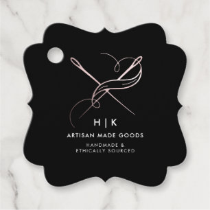 Handgefertigtes Logo Roségold-Produktanhänger Geschenkanhänger