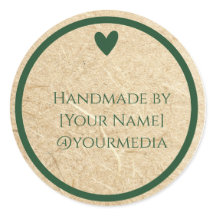 Handgefertigtes mit Liebe Kunsthandwerk Backlabel