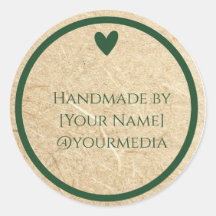 Handgefertigtes mit Liebe Kunsthandwerk Backlabel