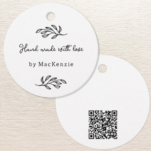 Handgefertigtes mit Liebe QR-Code-Preisanhänger Geschenkanhänger