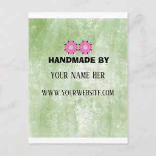 Handgefertigtes Produkt Vintage Floral Gold Geschä Postkarte