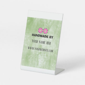 Handgefertigtes Produkt Vintage Floral Gold Geschä Sockelschild