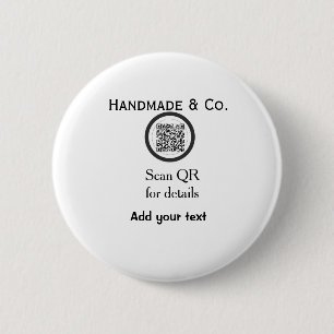 Handgefertigtes Unternehmen Geschäft Scan QR Detai Button