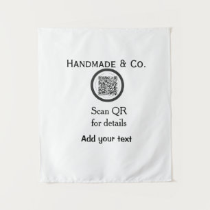 Handgefertigtes Unternehmen Geschäft Scan QR Detai Wandteppich