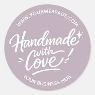 Handgefertigtes Verpackungs-Sticker mit Liebe Runder Aufkleber