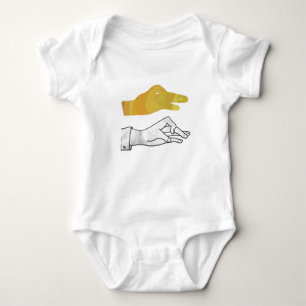 Handgelbe Silhouette Baby Strampler