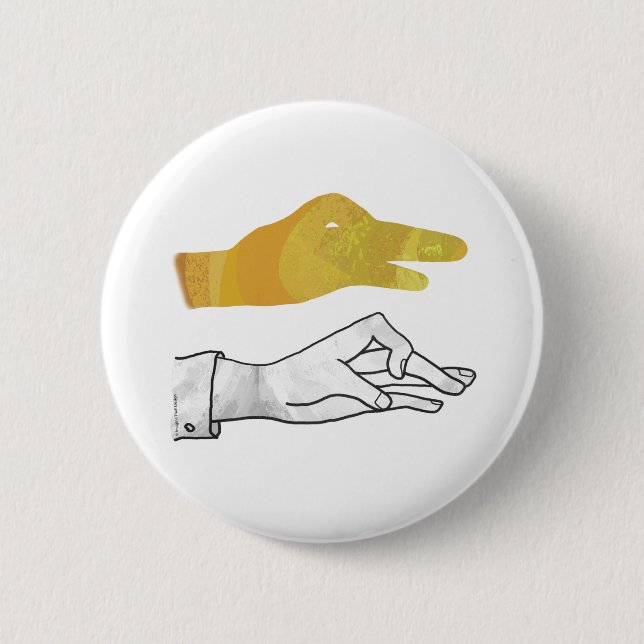 Handgelbe Silhouette Button (Vorderseite)