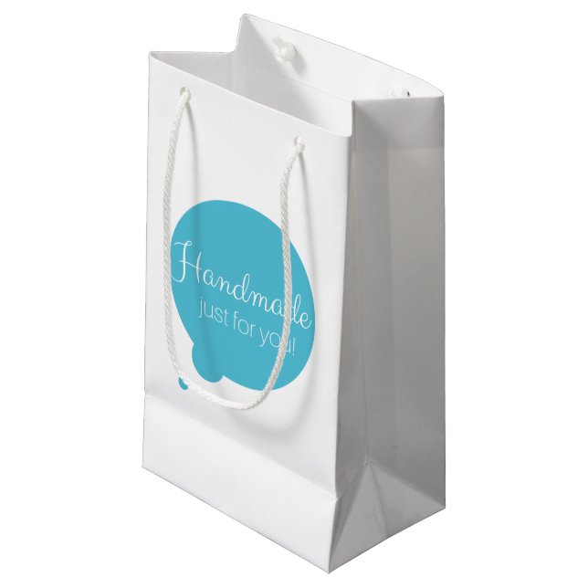 Handgemacht gerade für Sie! Geschenk-Tasche Kleine Geschenktüte (Vorderseite Schrägansicht)