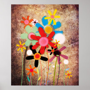 Handgemachte Blumen Poster