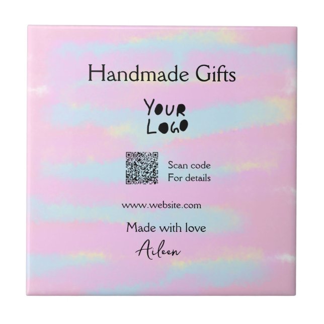 Handgemachte Geschenke für kleine Unternehmen, Lie Fliese (Vorderseite)