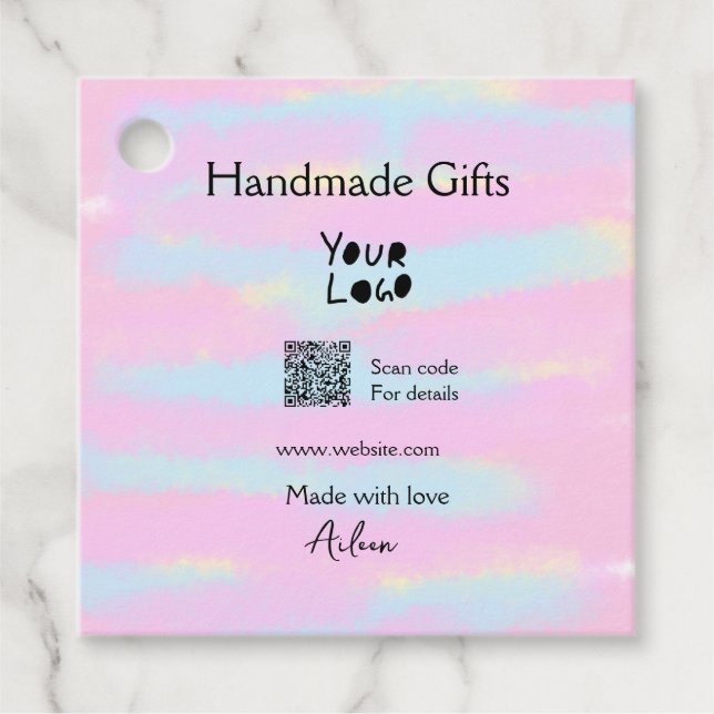 Handgemachte Geschenke für kleine Unternehmen, Lie Geschenkanhänger (Vorderseite)