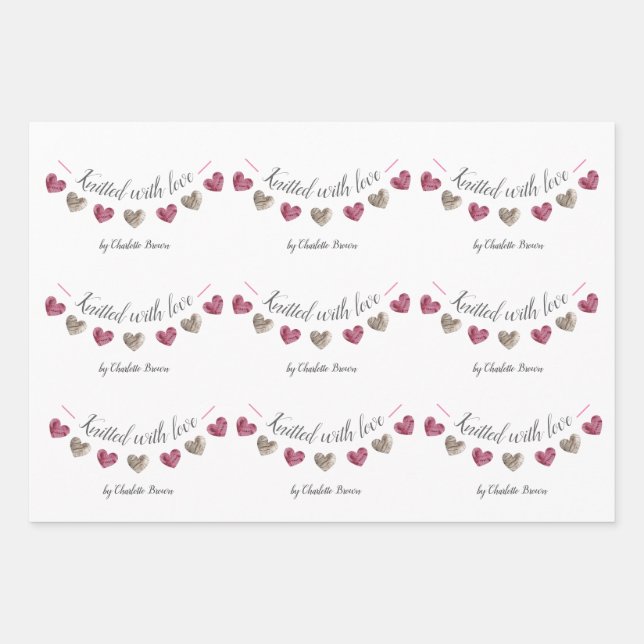 Handgemachte Geschenke "mit Liebe gegossen" Geschenkpapier Set (Vorderseite)