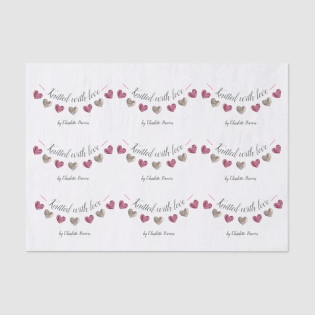 Handgemachte Geschenke "mit Liebe gegossen" Seidenpapier (Vorderseite)