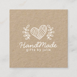 Handgemachte Handarbeit moderne braune Kraftpapier Telefonnummerkarte