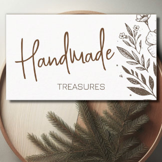 Handgemachte Handwerkskunst Zeichnend Blume von Bl Visitenkarte