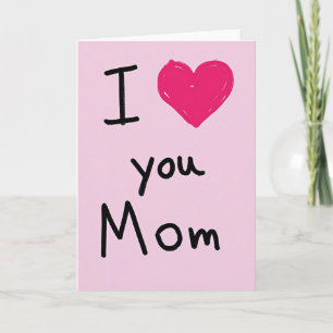 Handgemachte Karte 'Ich liebe dich Mama'