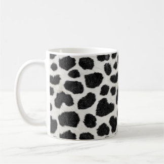 Handgemachte Kuhdruck-Kaffeetasse - 11oz weiße Ker Kaffeetasse