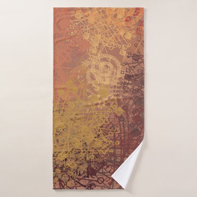 Handgemachte Kunst. Farbige Textur. Moderne Kunstw Badehandtuch (Badehandtuch)