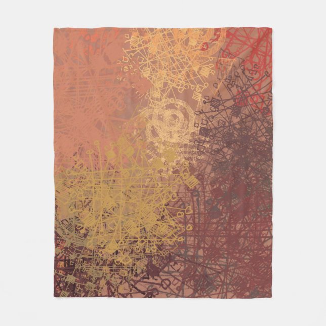 Handgemachte Kunst. Farbige Textur. Moderne Kunstw Fleecedecke (Vorderseite)
