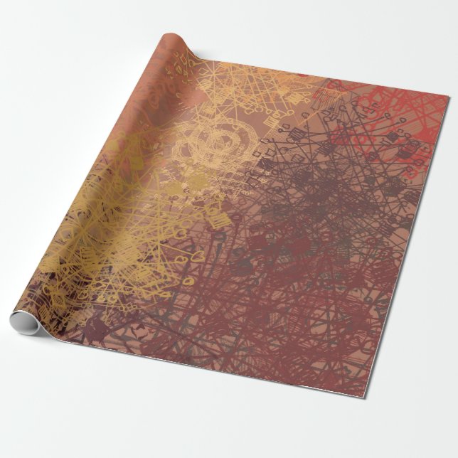 Handgemachte Kunst. Farbige Textur. Moderne Kunstw Geschenkpapier (Ungerollt)