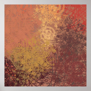 Handgemachte Kunst. Farbige Textur. Moderne Kunstw Poster