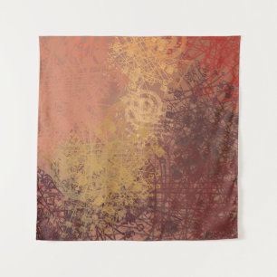 Handgemachte Kunst. Farbige Textur. Moderne Kunstw Wandteppich