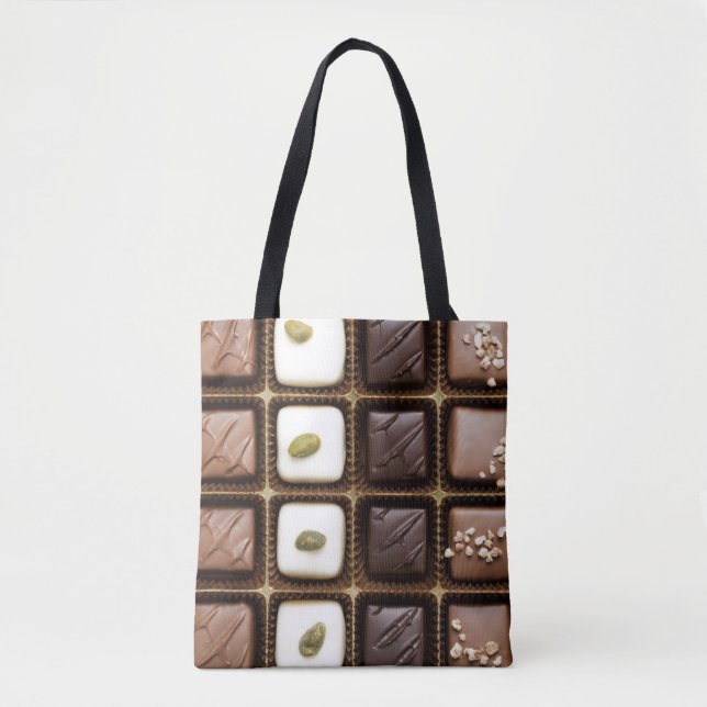 Handgemachte Luxusschokolade in einem Kasten (Vorderseite)