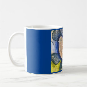 Handgemachte Malerei - Collage, Bocho-Vogel-Foto-D Kaffeetasse