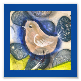 Handgemachte Malerei - Collage, Bochobird Fotodruck