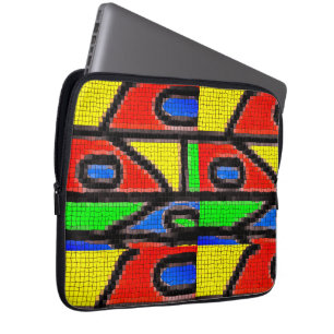 Handgemachte Mosaike, Gemälde Barcelona Tilles Cas Laptopschutzhülle