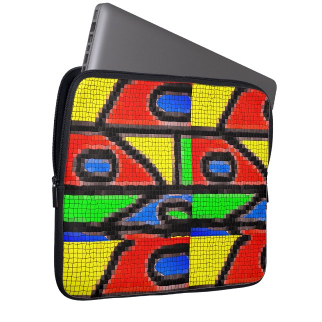 Handgemachte Mosaike, Gemälde Barcelona Tilles Cas Laptopschutzhülle (Vorne Rechts)