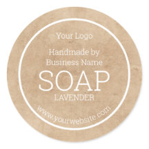 Handgemachte Seife Rustikales Kraftpapier