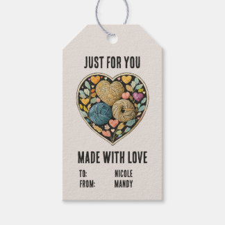 Handgemachte Strickkiste individuelle Name Geschen Geschenkanhänger