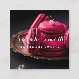 Handgemachte Süßigkeiten Torte Schokolade Dessert Quadratische Visitenkarte