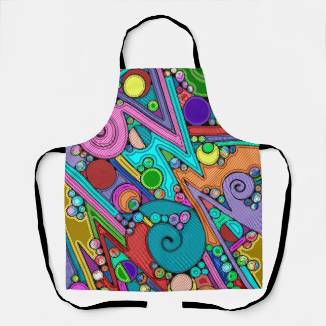 Handgemachte und digital gestrichene Muster Art 12 Schürze (Vorderseite)